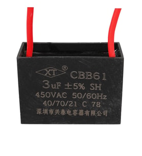 3 UF 450 V Kablolu Kare Tip Kutupsuz Kondansatör