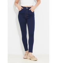 Go Veform Kadın Slim Fit Kot Pantolon Koyu Lacivert ZN5111