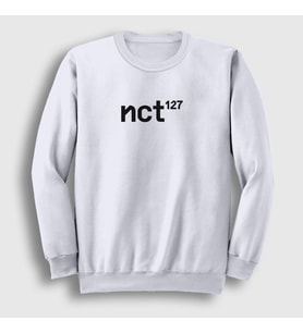 Presmono Unisex Beyaz Logo K-Pop Nct 127 Sweatshirt 275777tt (Beyaz)