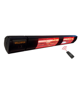 Goldsun Aqua Plus GSA30P 3000W Kumandalı Su Korumalı Açık Alan Elektrikli Infrared Isıtıcı (Siyah)