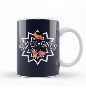 Feminism Super Girls Kupa Bardak Porselen