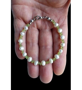 Kültür İncisi Ve Peridot Bileklik 675-4