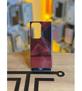 Samsung S23 Ultra Uyumlu Kristal Görünümlü Geometrik Desenli Parlak Kılıf (Kırmızı)