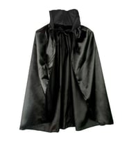 Siyah Renk Yakalı Halloween Pelerini 90 cm