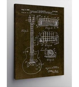 Kanvas Tablo Gibson Gitar