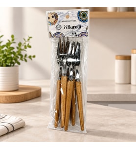 Northcity Ahşap Saplı Metal Küçük Çatal