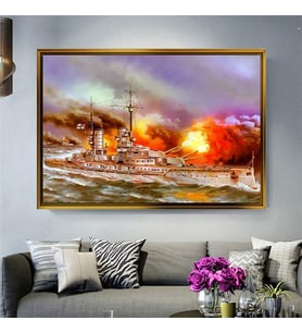 Altın Çerçeveli dekoratif tablo l1929 (Gold)
