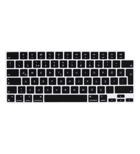 Apple Macbook Pro 16.2' 2021 A2485 Q Klavye Koruyucu Silikon Ped (Siyah)