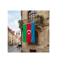 Azerbaycan Bayrağı Premium Raşel Kumaş 150x225 Cm
