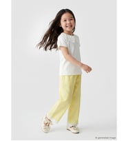 LCW Kids Sarı Kız Çocuk Poplin Pantolon