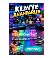 4 Tuşlu Işıklı Mekanik Klavye Anahtarlığı – Klik Tuşlu Renkli Fidget Oyuncak