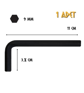 Cer-Pa Norm Tekli Alyan Kısa - 9.0 mm. - 1 Adet (Siyah)