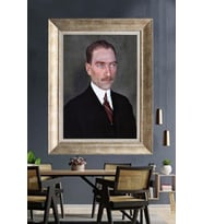 Gümüş Çerçeveli Atatürk Tablo ds23