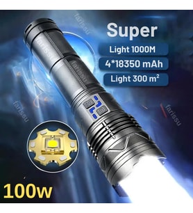 OR-G500 100W Süper Parlak LED El Feneri 1000 Metre Menzilli Zoom Özellikli,Metal Gövde