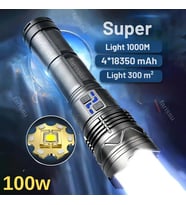 OR-G500 100W Süper Parlak LED El Feneri 1000 Metre Menzilli Zoom Özellikli,Metal Gövde