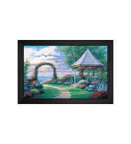 Manzara Temalı Kanvas Tablo 50 x 70 cm Siyah Çerçeve