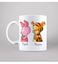 Winnie The Pooh Arkadaş Tasarımlı Kupa Kişiye Özel