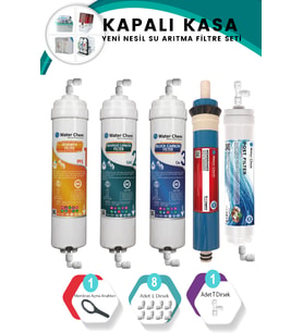 Kapalı Kasa İki Tarafı Quick 5’li Filtre Seti (NSF ve WRAS Belgeli) Açma Anahtarlı