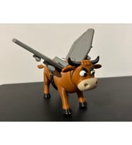 Kanatlı Savaşçı Boğa Figürü - 3D Yazıcı Tasarımı Dekoratör Obje
