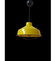 Rys Retro Metal Sarı Kafesli Dekoratif Tekli Kafe Mutfak Aydınlatma Avize Çap:30 cm (Burnt Olive)