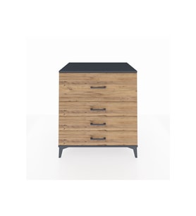 Kronos Şifonyer 4 Çekmeceli 88x59x96 Antrasit-Çam