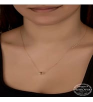Swarovski Crystal Taşlı Parlak Top Gümüş Kadın Kolye
