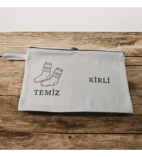 Baskılı Kirli-Temiz Seyahat (Çorap) Torbası (Çok Renkli)