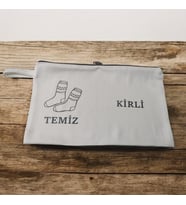 Baskılı Kirli-Temiz Seyahat (Çorap) Torbası (Çok Renkli)
