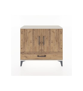 Arges Şifonyer 2 Raflı Tek Çekmeceli 2 Kapaklı 88x30x80 Aytaşı-Çam