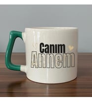 Canım Annem Baskılı Yeşil Kulplu D Kupa