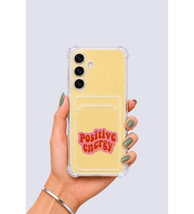 Samsung Galaxy S24 FE Kartlıklı Pozitif Enerji Desenli Kılıf