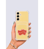 Samsung Galaxy S24 FE Kartlıklı Pozitif Enerji Desenli Kılıf