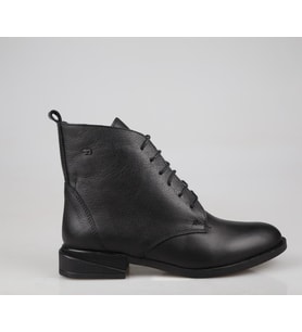CASTLE BLACK 27491-1 Hakiki Deri Siyah Kadın Bot