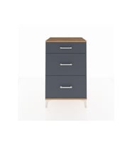 Hyperion Komodin 3 Çekmeceli 60x44x96 Çam-Antrasit