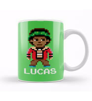 Stranger Things Lucas Pixel Character Kupa Bardak Porselen