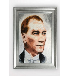 Gümüş Çerçeveli Atatürk Tablo cv726