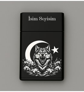 Kurt Ay Yıldız Desenli Metal Tabaka – Kişiye Özel İsimli Hediyelik