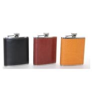 Paslanmaz Çelik Tekli 7 Oz Derili Matara Alk2660