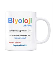 Öğretmenler Gününe Özel İsimli Arama Motoru Kupa Bardak - Biyoloji Öğretmeni