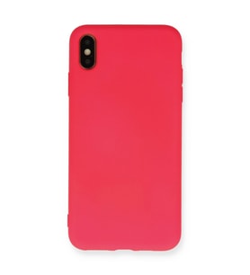 Apple İphone Xs Max Kılıf Nano İçi Kadife Silikon - Koyu Pembe
