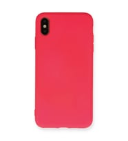 Apple İphone Xs Max Kılıf Nano İçi Kadife Silikon - Koyu Pembe