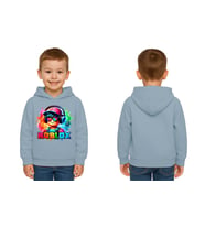 Unisex roblox Baskılı Çocuk Swaetshirt  Baskılı Kapüşonlu 3 İplik Şardonlu (Mavi)