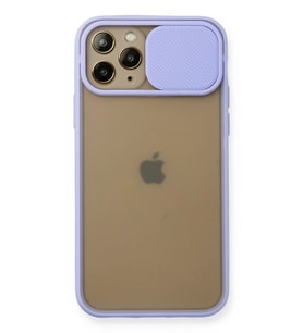 Mey İthalat® iPhone 11 Pro Kılıf Palm Buzlu Kamera Sürgülü Silikon - Lila