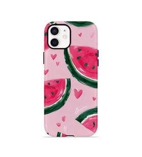 iPhone 11 Vorian Çift Katmanlı Kılıf Watermelon Hearts