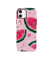 iPhone 11 Vorian Çift Katmanlı Kılıf Watermelon Hearts
