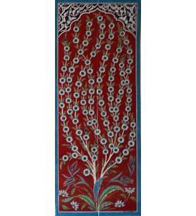 Armada Çini 40x100 Cm ED 708 Hayat Ağacı El dekoru Çini Pano