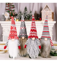 4’lü Gnome Neol Dekorasyon Seti Sevimli Peluş Noel Baba Gnome Set