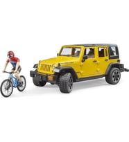 Bruder Jeep W. Rubicon & Bisiklet ve Sürücüsü 02543