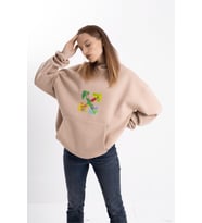 Unisex Oversize Four Kapüşonlu Sweatshirt