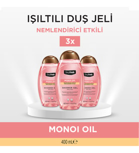 Deep Fresh Duş Jeli Monoi Kapaklı 3 x 400 ml